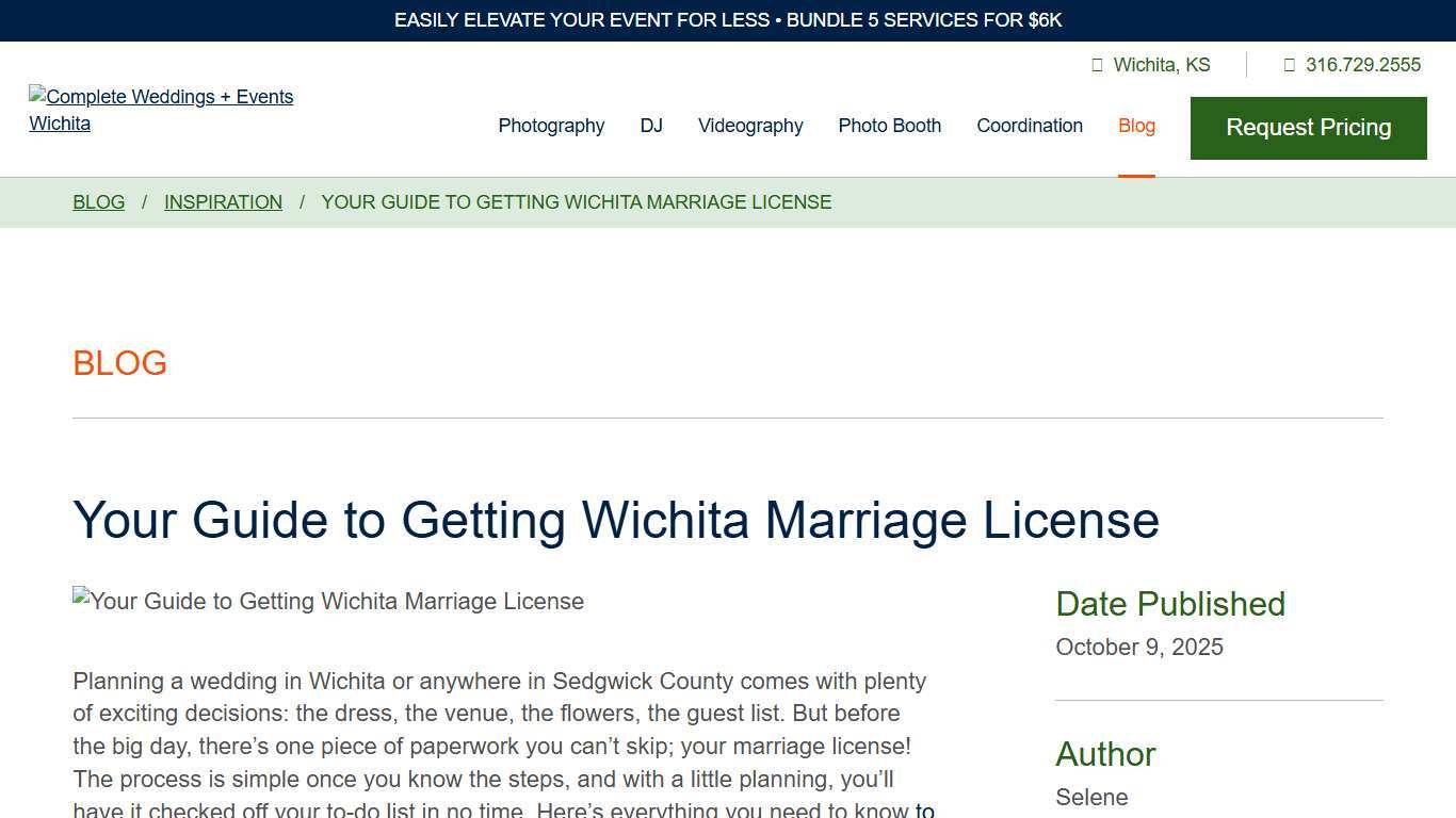Your Guide to Getting Wichita Marriage License - Complete Weddings + Events Wichita